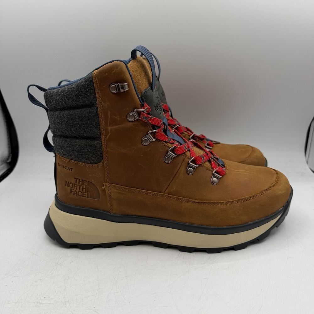 The North Face Bergen Boots Mens Sz 9 Brown Leather Leather Waterproof Dryvent